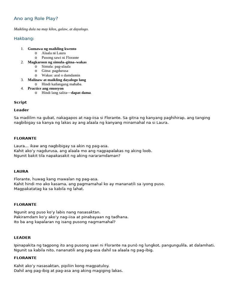Roleplay | PDF