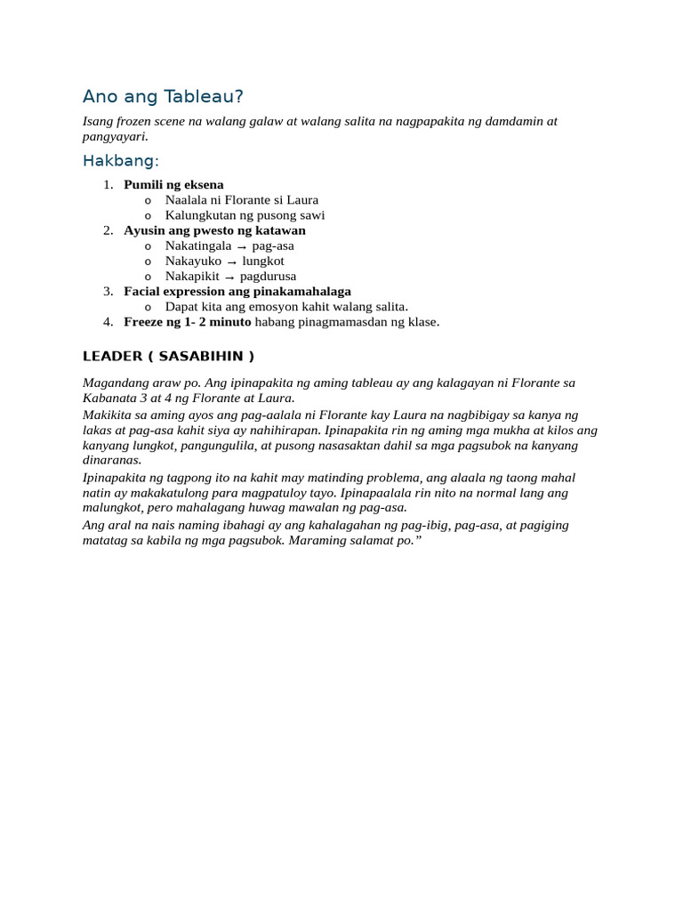 Tableau | PDF
