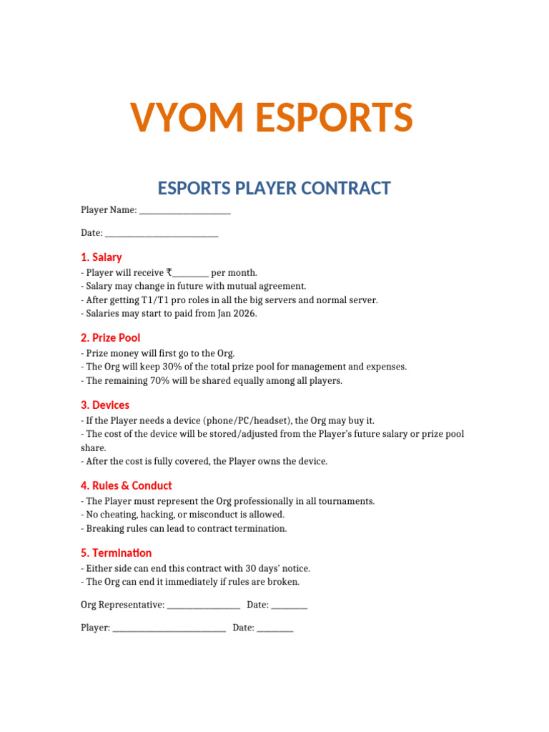 Vyom Contract | PDF