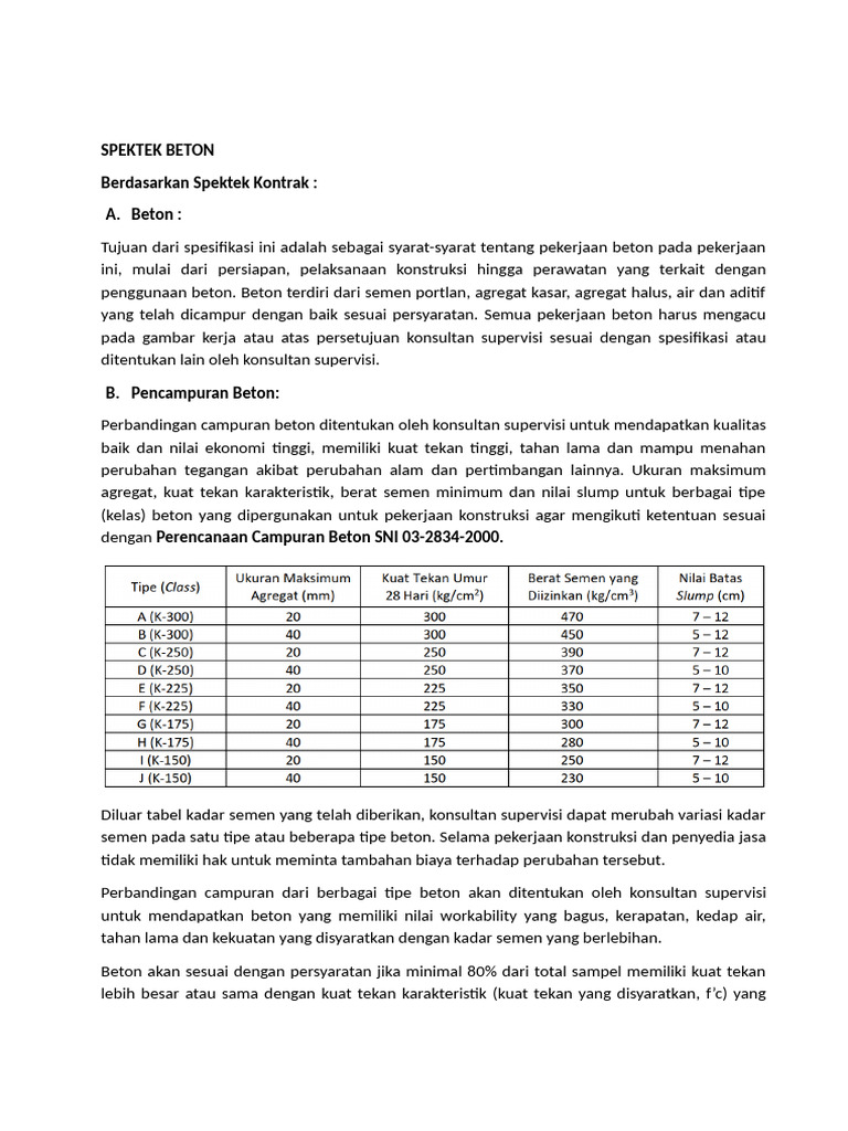 Spektek Beton Ready To Site Mix | PDF