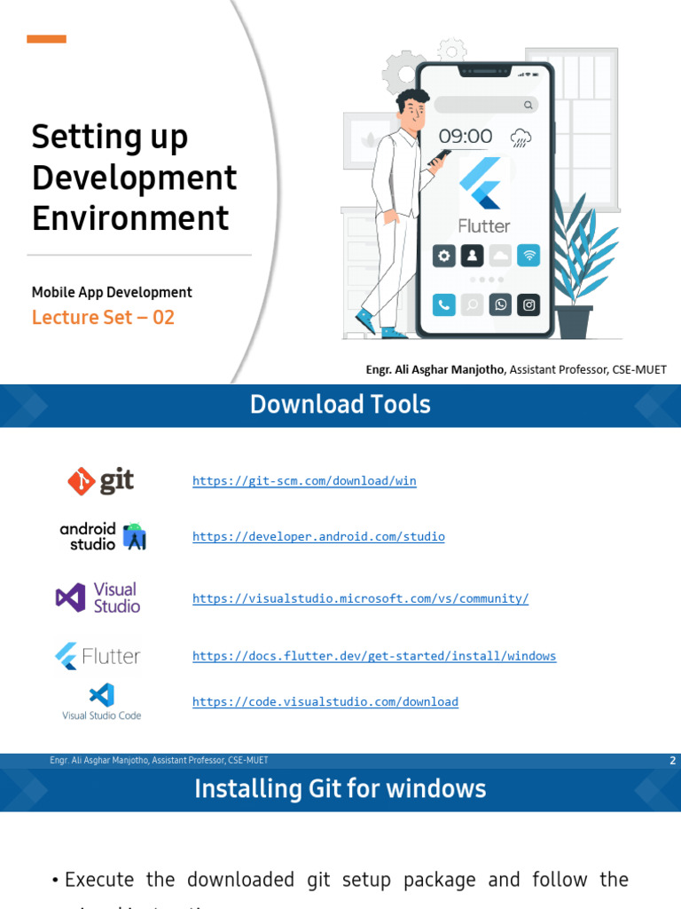 Flutter Lecture Set - 02 (Settingup Development Environment) | PDF ...
