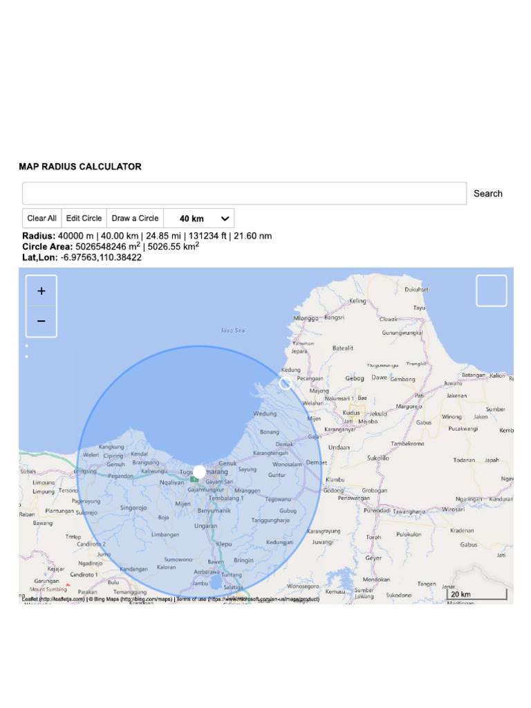 Map Radius Calcu | PDF