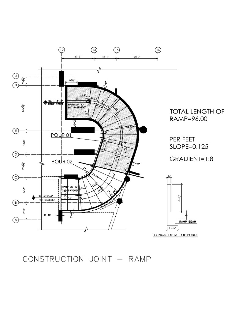 Ramp - Construction Joint-Model | PDF