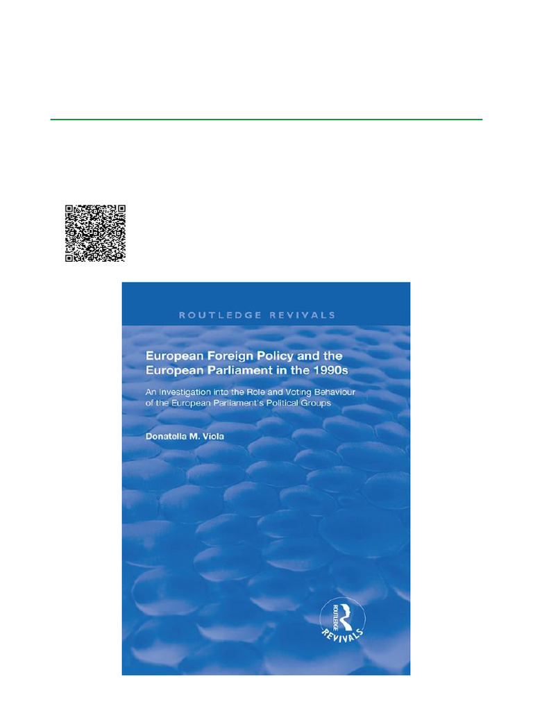 European Foreign Policy and the European Parliament in the 1990s An ...