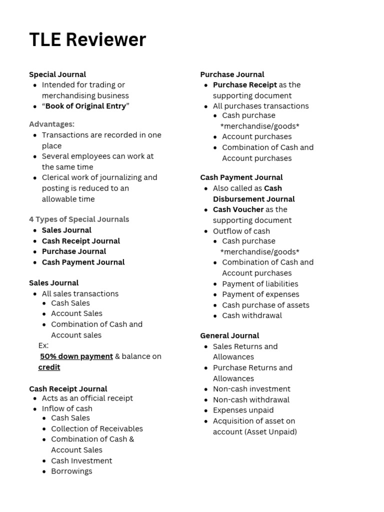 Special Journal Notes - Accountancy | PDF | Debits And Credits | Credit ...