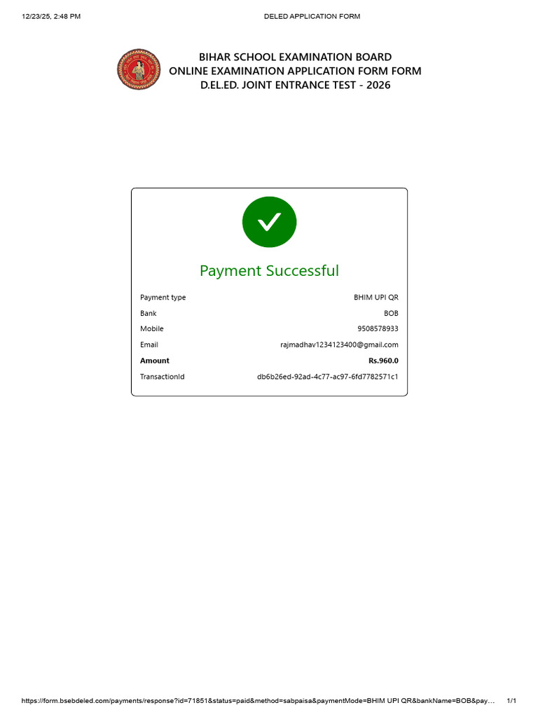 Deled Application Form66 | PDF