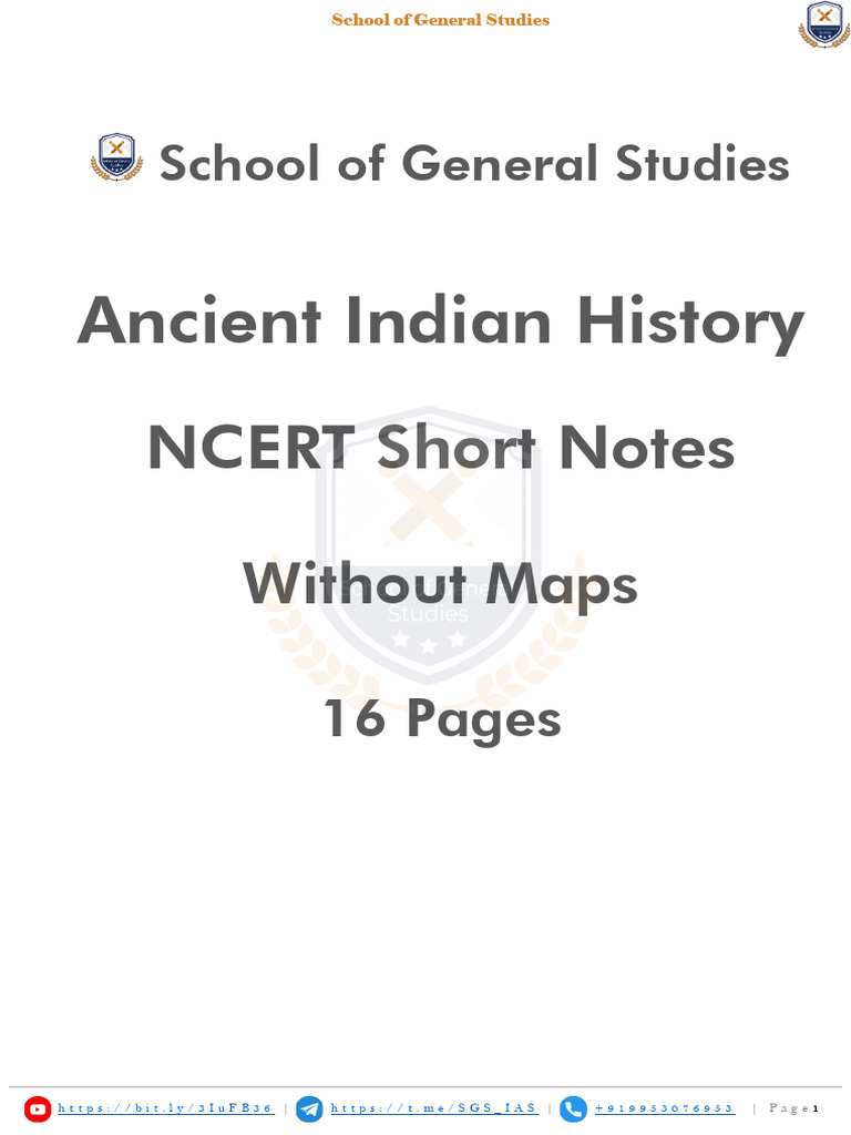 Ancient India Notes | PDF | Vedas | Noble Eightfold Path