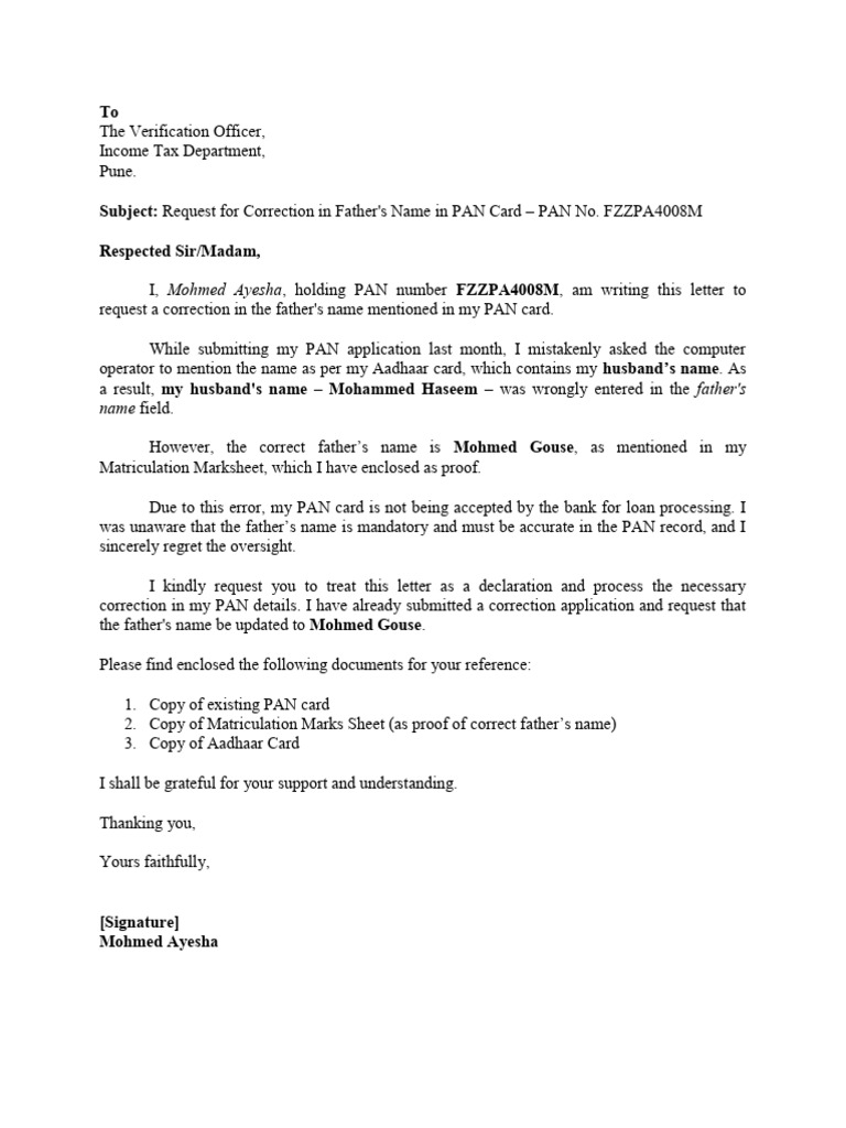 Clairifcation Letter | PDF