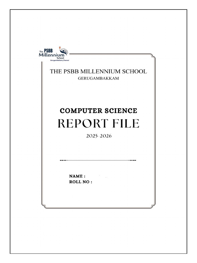 Cs Report File Final | PDF | Computer Programming | Computing