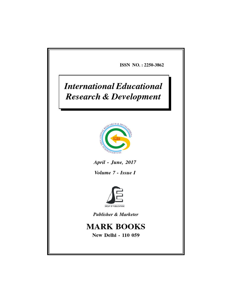 International Educational Research & Development: Mark Books | PDF | Tribe