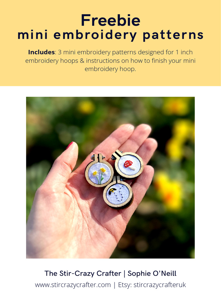 Freebie Spring Mini Embroidery Patterns Zs77vl | PDF | Embroidery ...