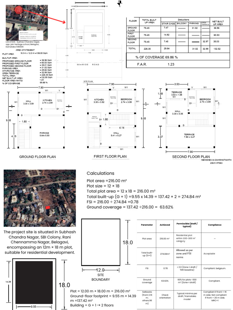 Ground Floor First Floor Second Floor | PDF | Stairs