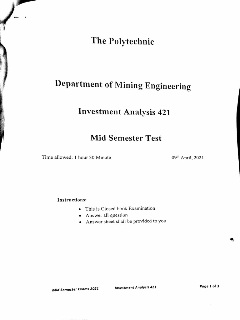 Bmen4 - Past Papers - Compiled by Chipiriro C. Bwanali | PDF