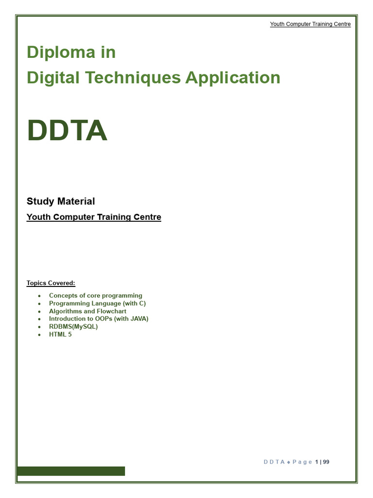 DDTA | PDF | Method (Computer Programming) | Html
