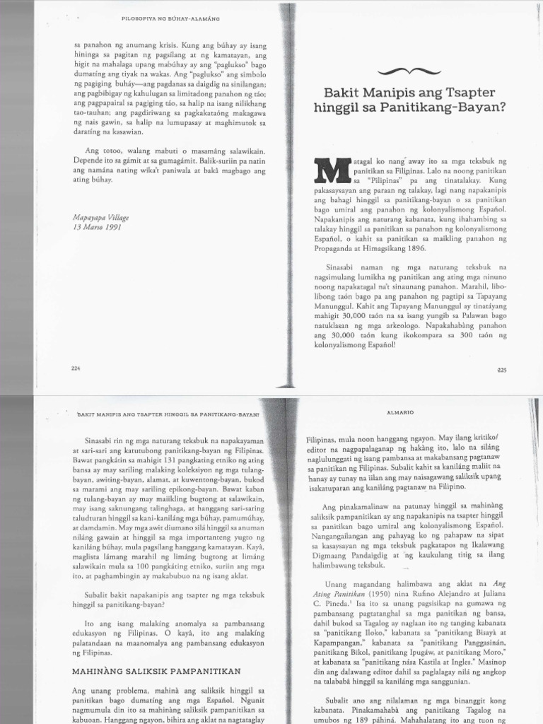 3 Almario Bakit Manipis Ang Tsapter Sa Panitikang Bayan | PDF