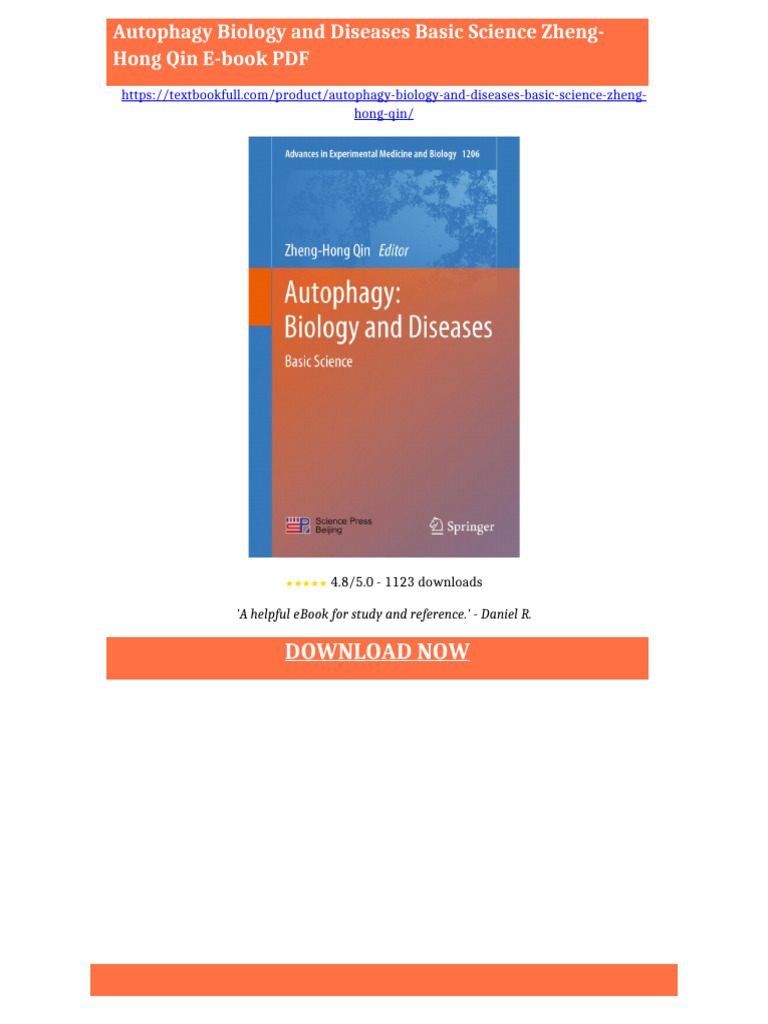 Autophagy Biology and Diseases Basic Science Zheng-Hong Qin eBook ...