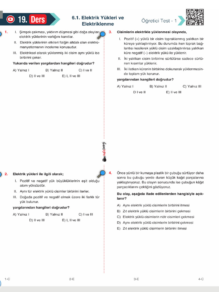 Elektrostatik Odev 1 | PDF