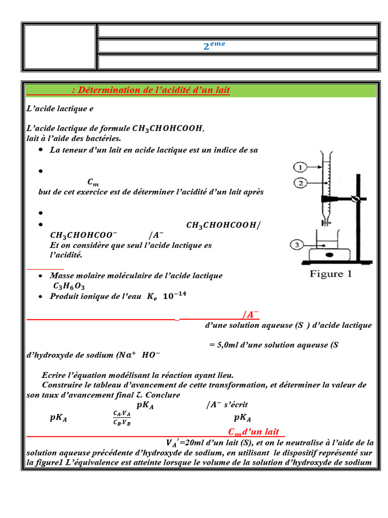 Série N5 en Chimie SM (Iben Tofail) | PDF | Concentration molaire | Ph