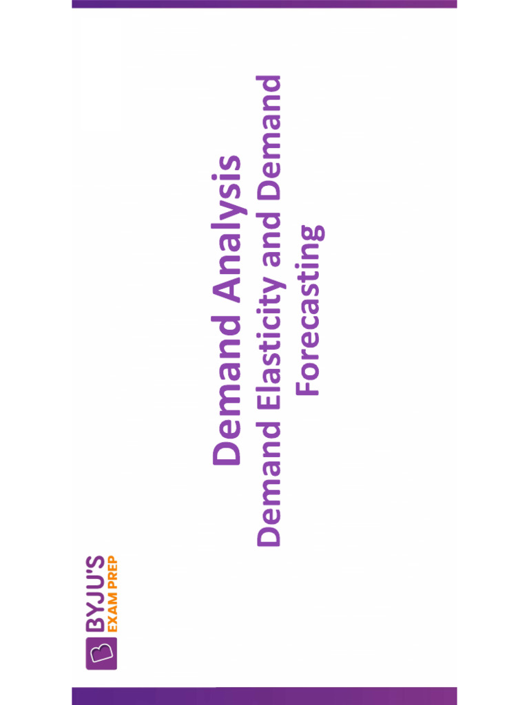 Demand Analysis and Demand Forcasting | PDF