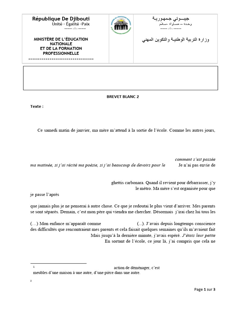 Sujet BEF Blanc 2 FR | PDF
