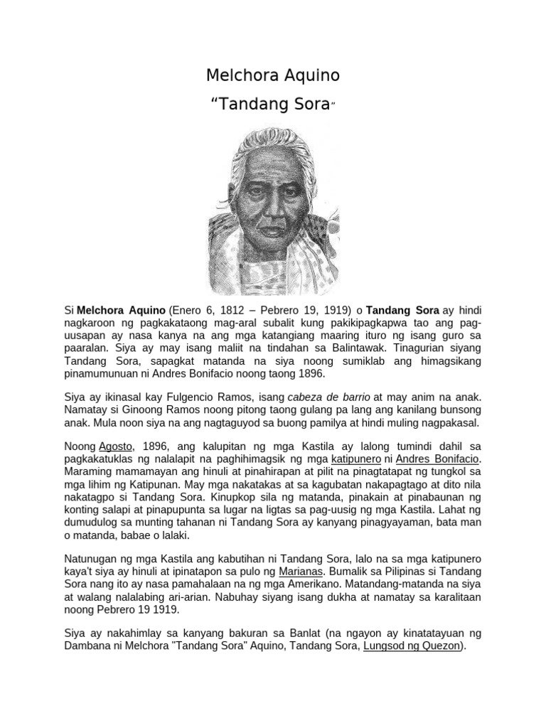 Melchora Aquino | PDF