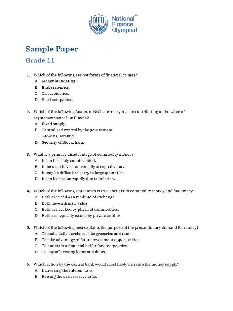 Sample Paper G11 - Compressed | PDF | Life Insurance | Investing