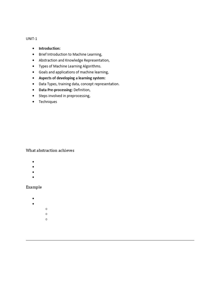 ML Unit 1 Notes | PDF | Machine Learning | Support Vector Machine