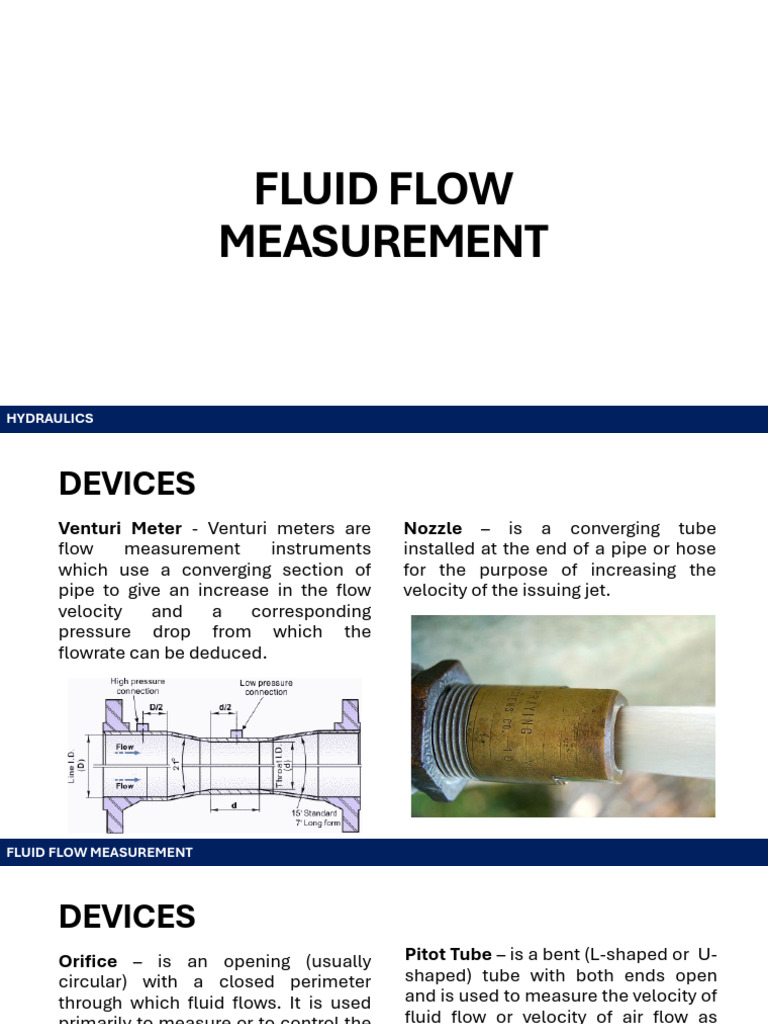 l07 Fluid Flow Measurement Rev01 | PDF | Flow Measurement | Civil ...