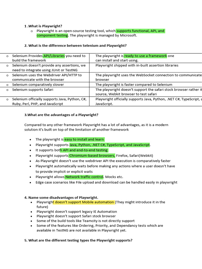 Playwright QA | PDF | Selenium (Software) | Software Engineering