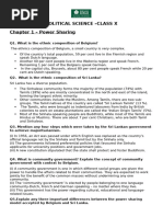 Power Sharing in Democracy: Class 10 Notes | PDF | Political Science ...