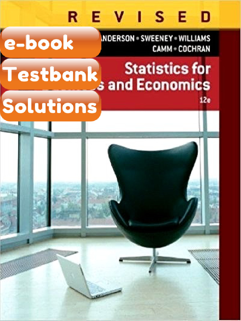 Testbank Statistics For Business Economics 12th by David R Anderson ...