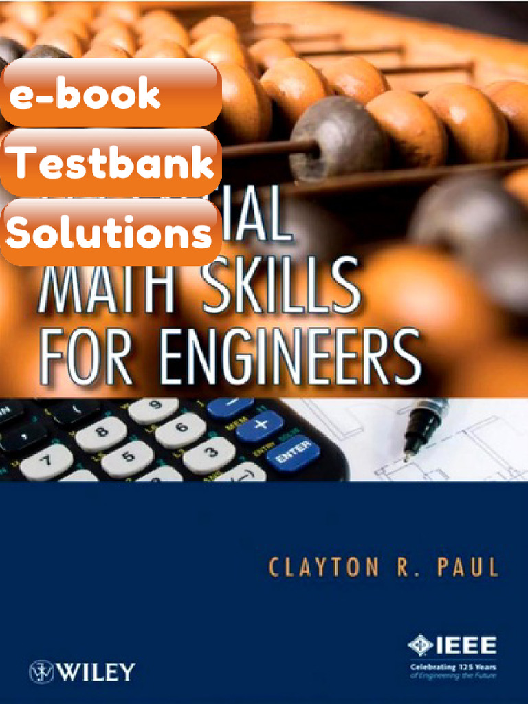 Testbank Essential Math Skills for Engineers IEEE Press by Clayton R ...