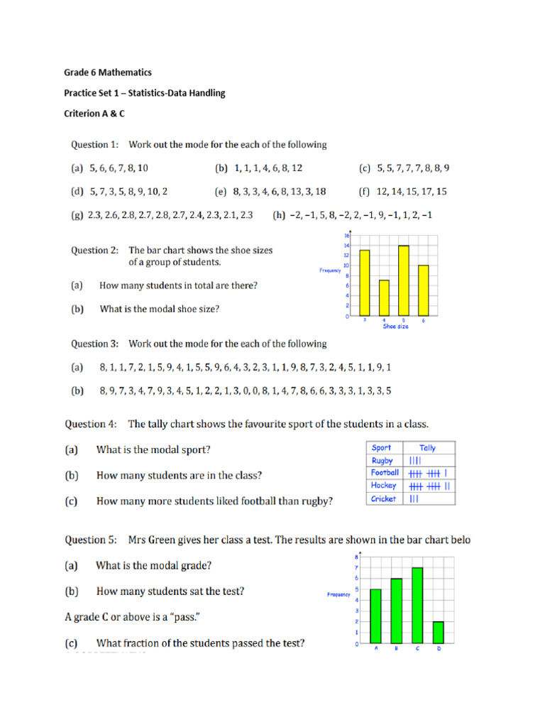 Practice Set 1-Statistics | PDF