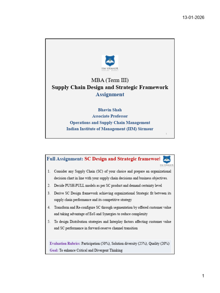 SC Design and Strategic Framework | PDF | Supply Chain | Demand