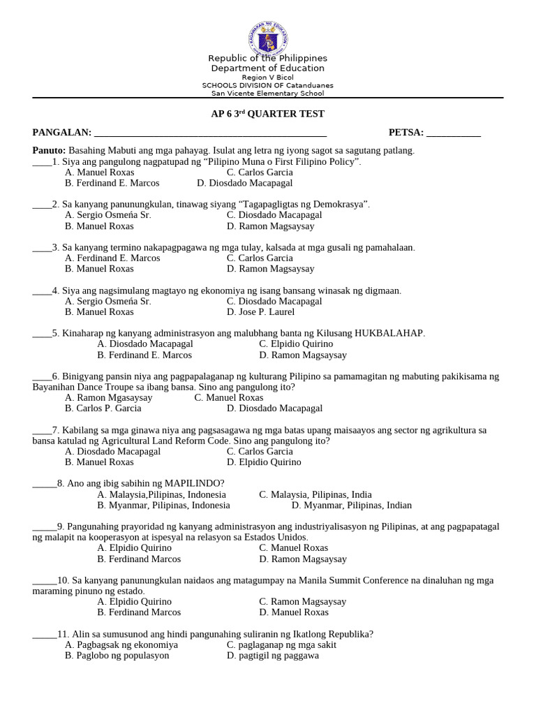 DTC - PT Q3 - AP 6 - With TOS KEY v5 | PDF