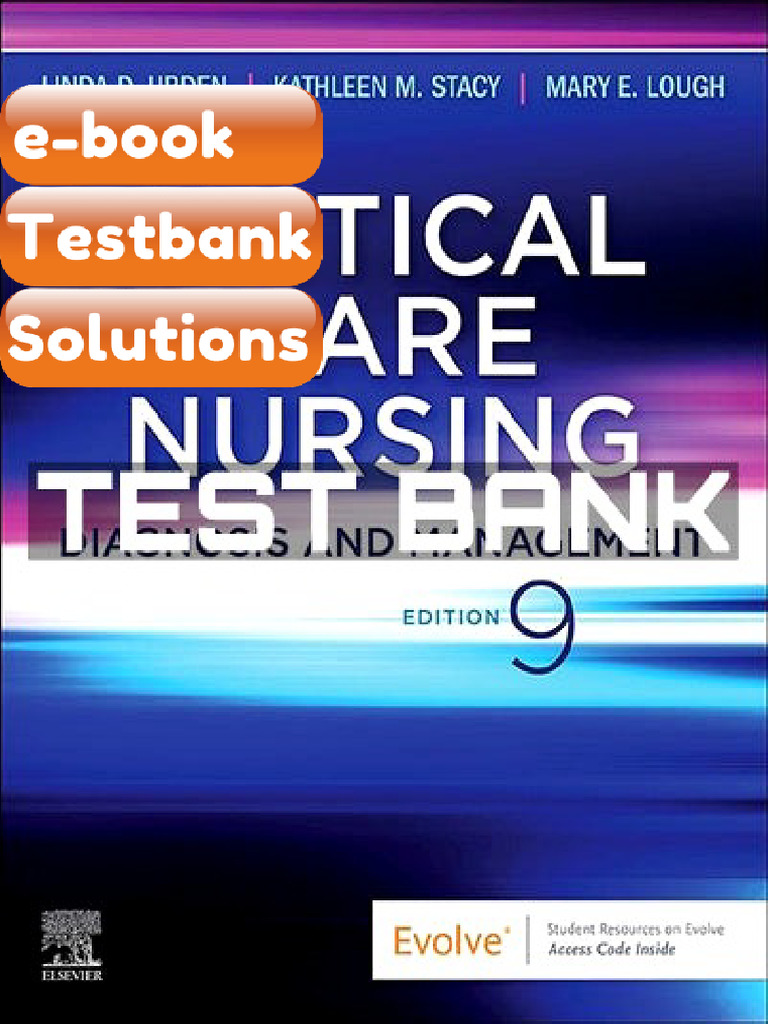 Testbank Critical Care Nursing 9th Edition by Urden Download | PDF ...