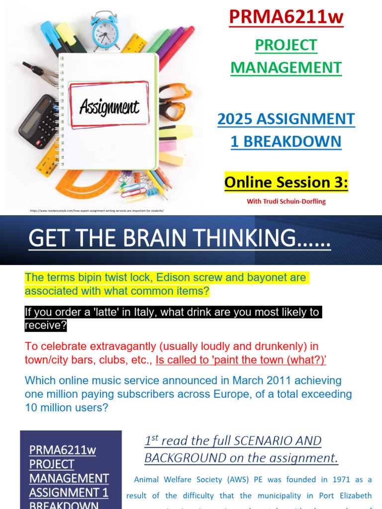 PRMA6211w Collab 3 - Assignment 1 Breakdown (2025) | PDF | Project ...