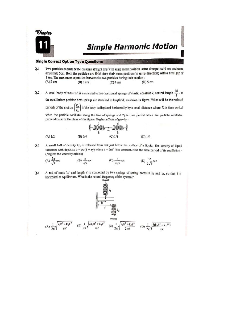 Practice SHM | PDF