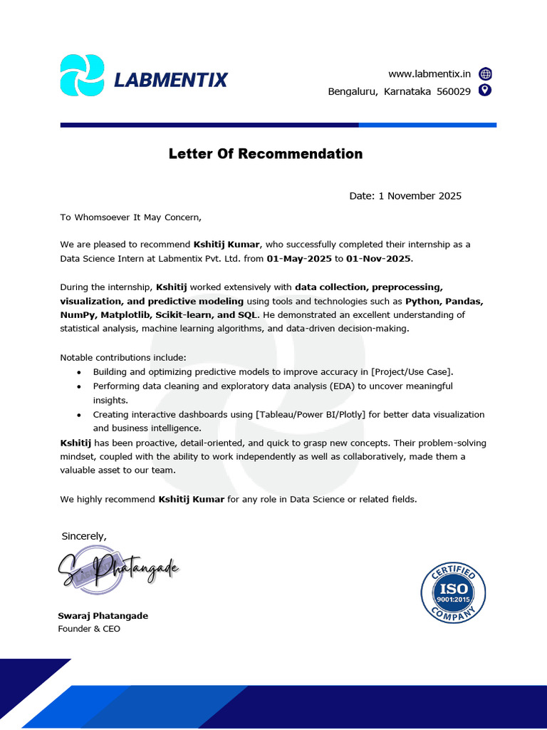 Kshitij Kumar Kk718239 A4610f Letter | PDF
