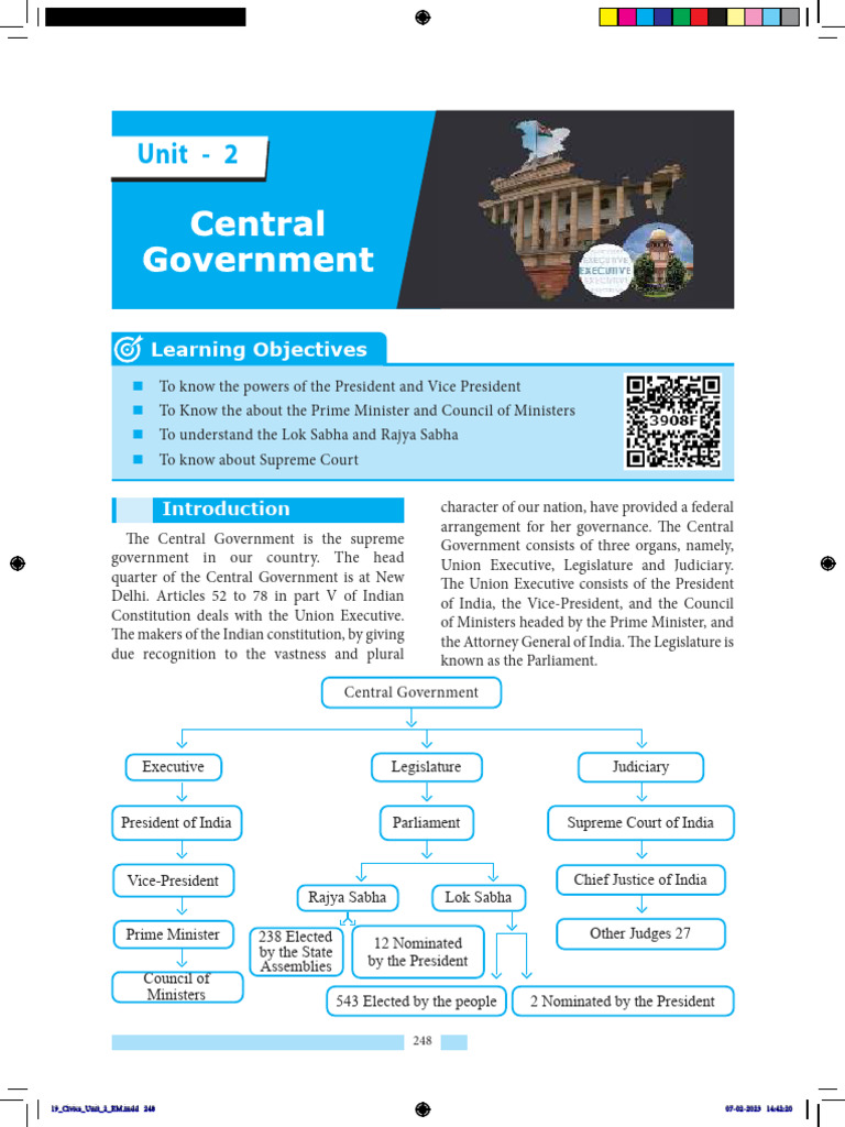 Ch102 Central Government | PDF | Government Of India | Supreme Court Of ...