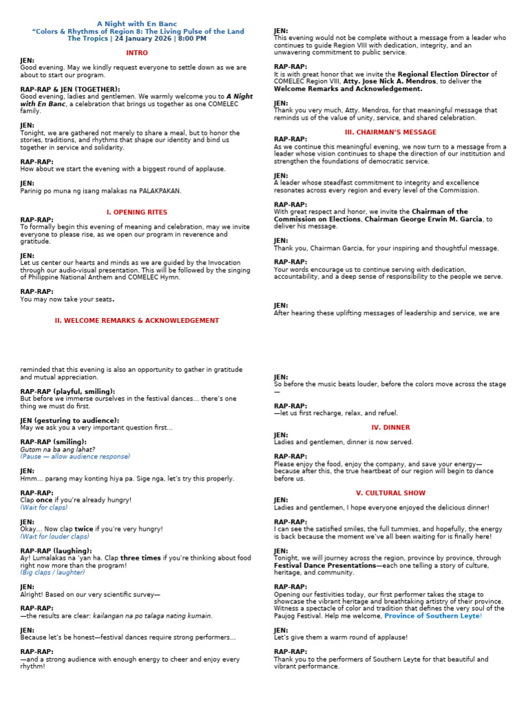 Script The Tropics - Rap & Jen (Revised) | PDF