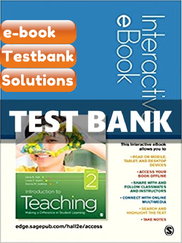 Testbank Introduction To Teaching Interactive Ebook Making A Difference ...