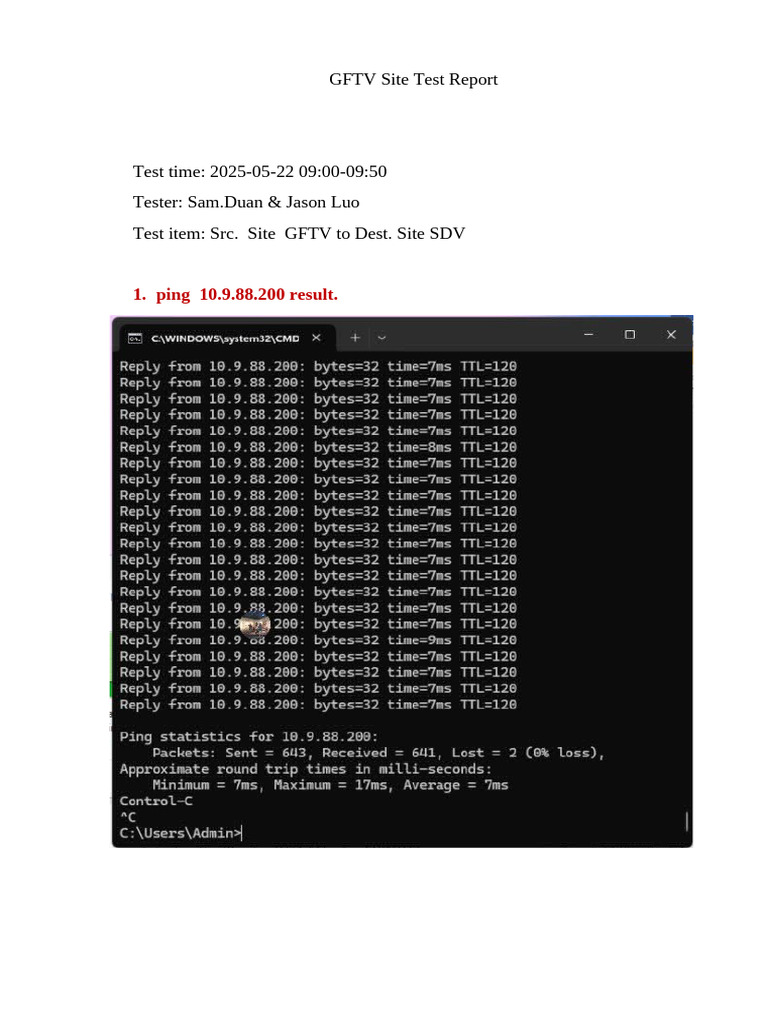 GFTV Sdwan Test Report-V01250522 | PDF