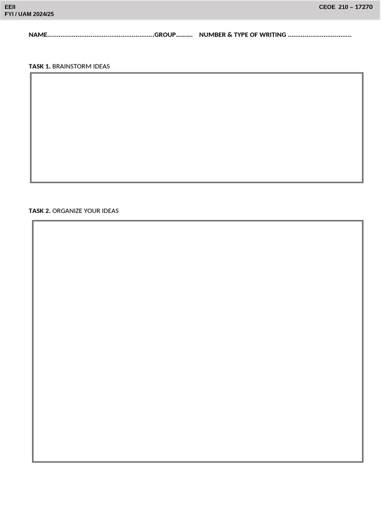 Writing Form | PDF