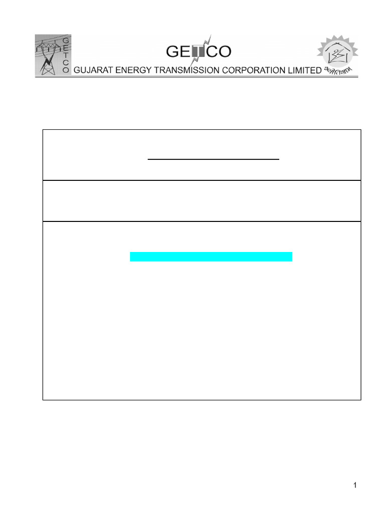 Tender Document GETCO E7 66KV SS OnM | PDF