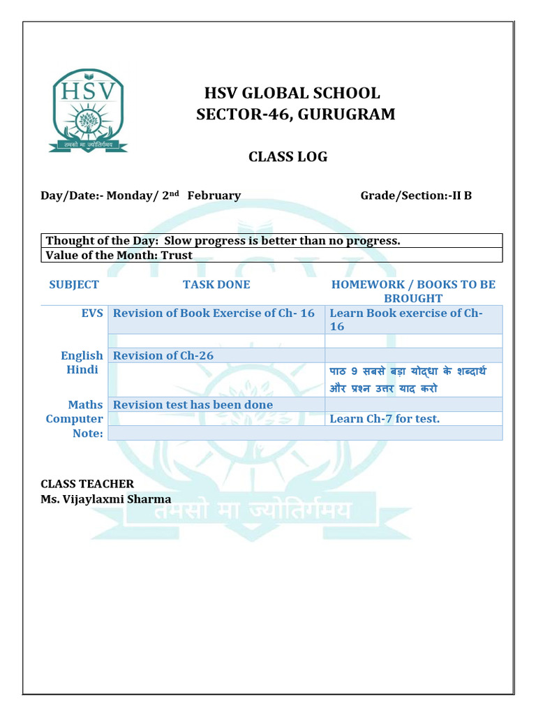CLAss LOG IIB-9 | PDF