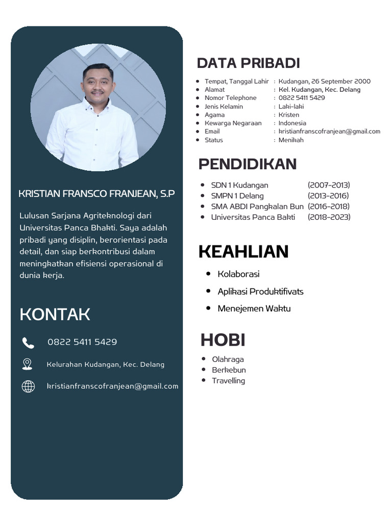 CV Kristian Fransco Franjean | PDF