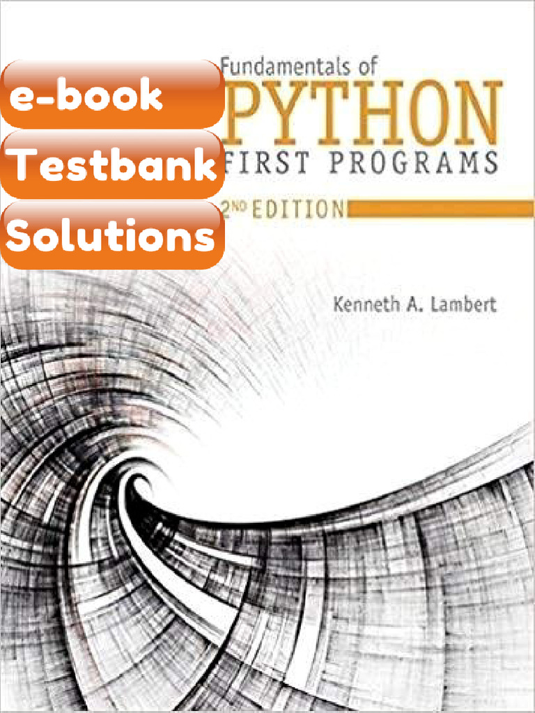 Testbank Fundamentals of Python First Programs 2nd Edition Download ...