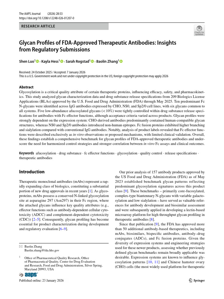 Luo Et Al. (2026) | PDF | Antibody | Biopharmaceutical