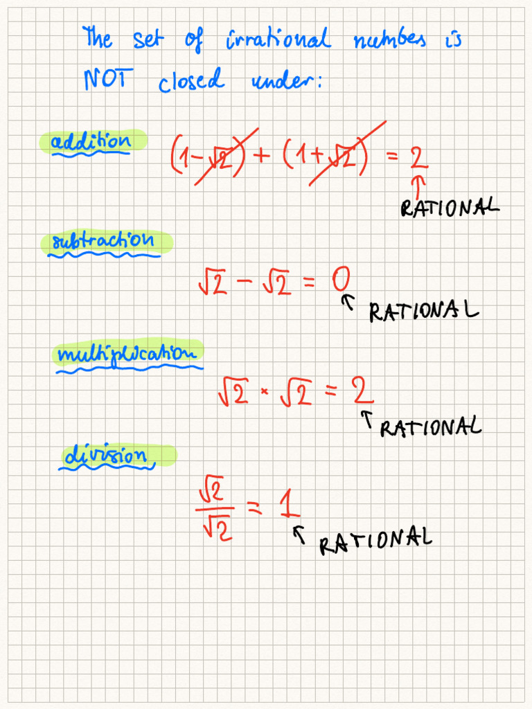 020 Notes The Mysterious Irrational Numbers | PDF
